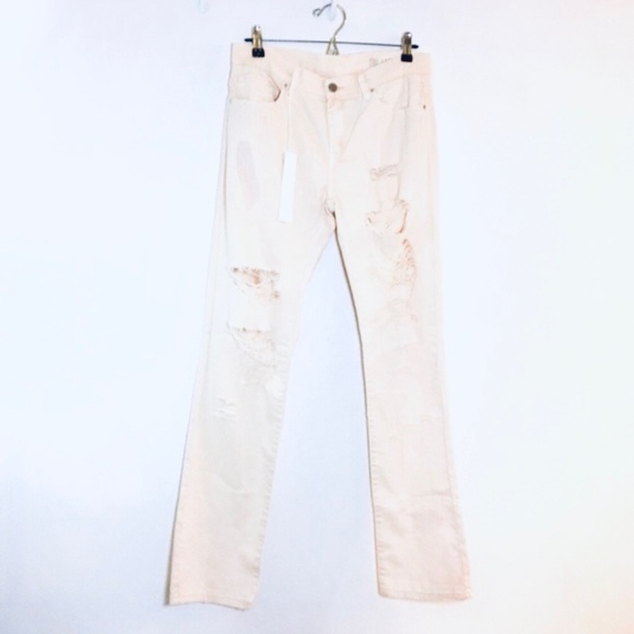 ❤️ BLANK NYC ❤️ COLLECTION STYLISH LIGHT PINK DISTRESSED RIPPED DESIGN JEANS . - Picture 2 of 16